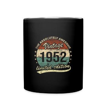 Awesome Since Vintage 1952 Retro Birthday Design - Full Colour Mug - black - Front
