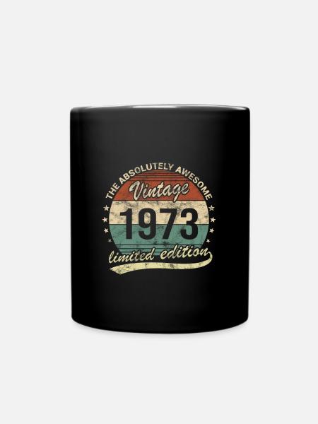 Awesome Since Vintage 1973 Retro Geburtstag Design - Tasse einfarbig - Schwarz