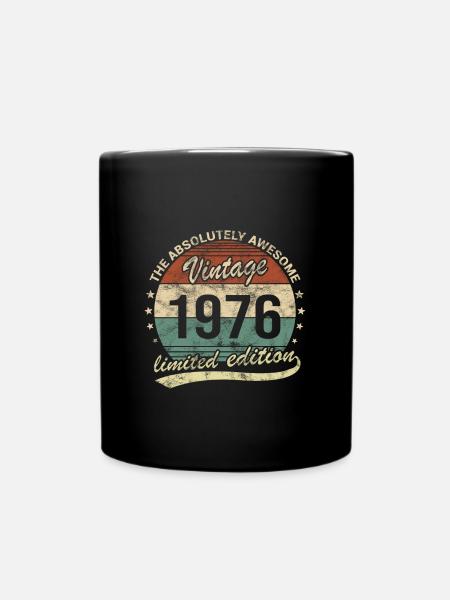 Awesome Since Vintage 1976 Retro Birthday Design - Full Colour Mug - black
