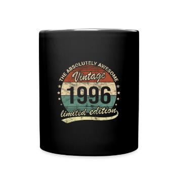 Awesome Since Vintage 1996 Retro Geburtstag Design - Tasse einfarbig - Schwarz - Vorne