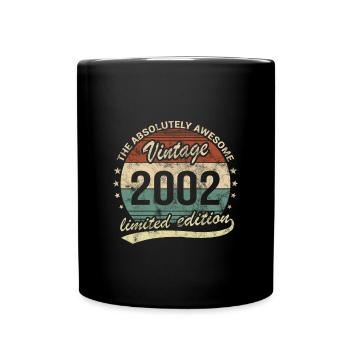 Awesome Since Vintage 2002 Retro Geburtstag Design - Tasse einfarbig - Schwarz - Vorne