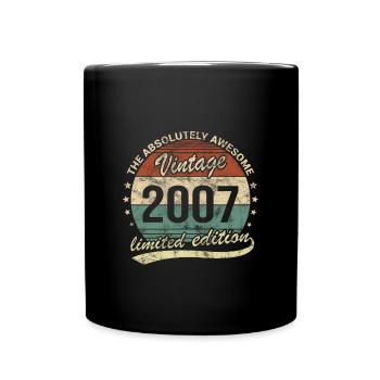 Génial depuis le design d’anniversaire rétro vintage 2007 - Mug uni - noir - Devant