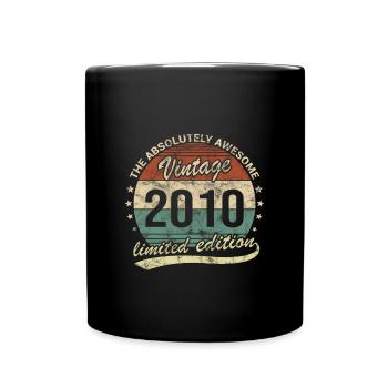 Génial depuis le design d’anniversaire rétro vintage 2010 - Mug uni - noir - Devant