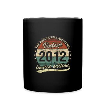 Awesome Since Vintage 2012 Retro Geburtstag Design - Tasse einfarbig - Schwarz - Vorne