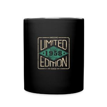 Awesome Since 1958 Retro Vintage Design - Tasse einfarbig - Schwarz - Vorne