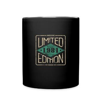 Awesome Since 1981 Retro Vintage Design - Tasse einfarbig - Schwarz - Vorne