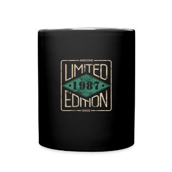 Awesome Since 1987 Retro Vintage Design - Full Colour Mug - black - Front