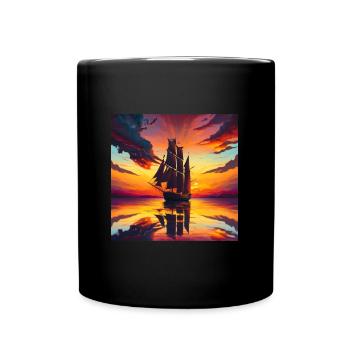 Summer Sailing - Tasse einfarbig - Schwarz - Vorne