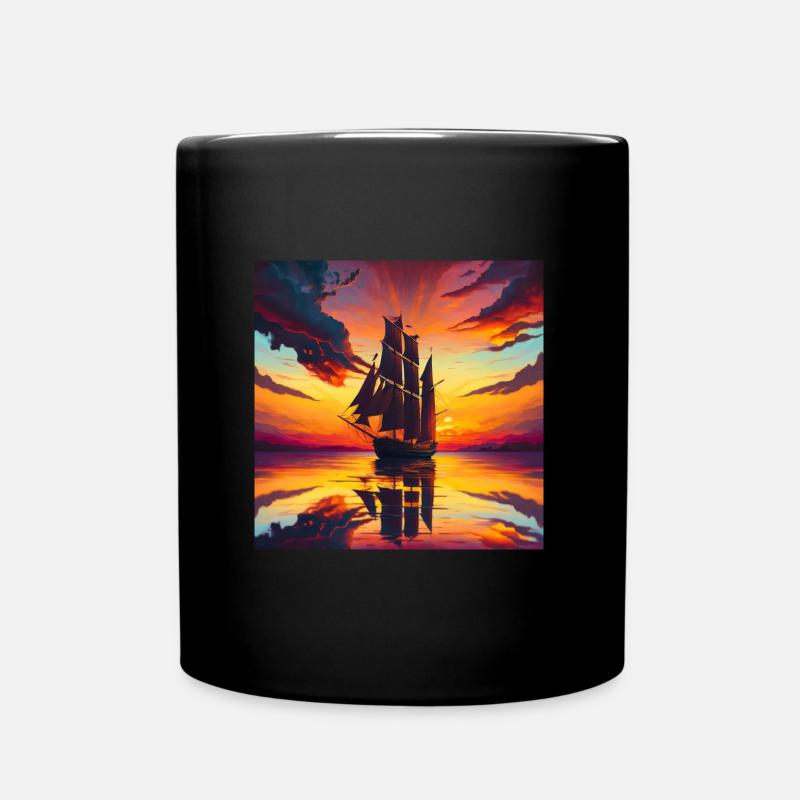 Summer Sailing - Tasse einfarbig - Schwarz