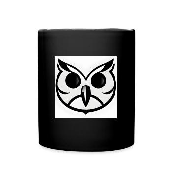Owl, Heule, Front - Tasse einfarbig - Schwarz - Vorne