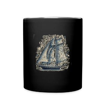 boot - Tasse einfarbig - Schwarz - Vorne