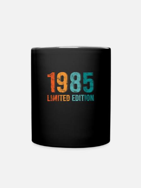 Limitierte Edition Jahrgang 1985 Retro Design - Tasse einfarbig - Schwarz
