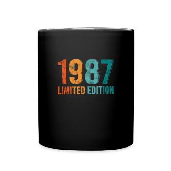 Limited Edition Vintage 1987 Retro Design - Full Colour Mug - black - Front