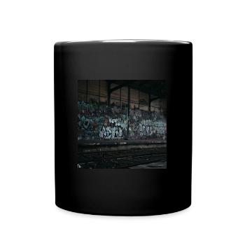 Graffiti Desing by KI - Tasse einfarbig - Schwarz - Vorne