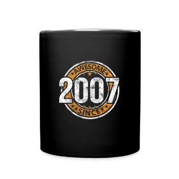 Génial depuis 2007 Retro Vintage Birthday - Mug uni - noir - Devant