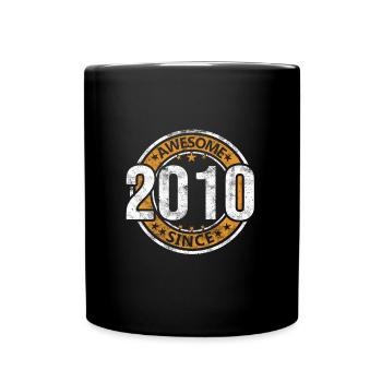 Awesome Since 2010 Retro Vintage Geburtstag - Tasse einfarbig - Schwarz - Vorne