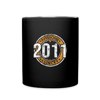 Génial depuis 2011 Retro Vintage Birthday - Mug uni - noir - Devant