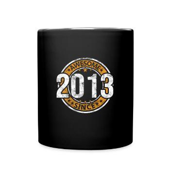 Awesome Since 2013 Retro Vintage Birthday - Full Colour Mug - black - Front