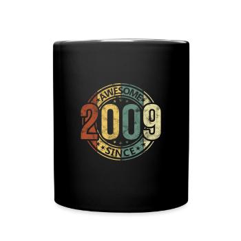 Génial depuis 2009 Retro Vintage Birthday - Mug uni - noir - Devant