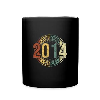 Awesome Since 2013 Retro Vintage Birthday - Full Colour Mug - black - Front