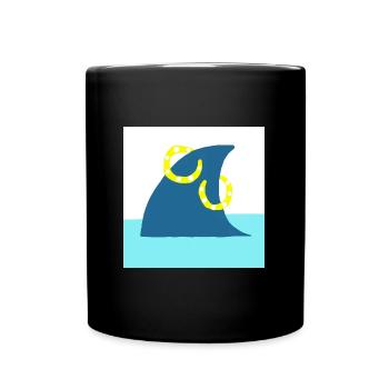 REQUIN AVEC PIERCINGS - Mug uni - noir - Devant