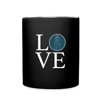 Love Borkum - Tasse einfarbig - Schwarz - Vorne