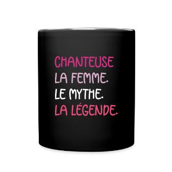 chanteuse - Mug uni - noir - Devant