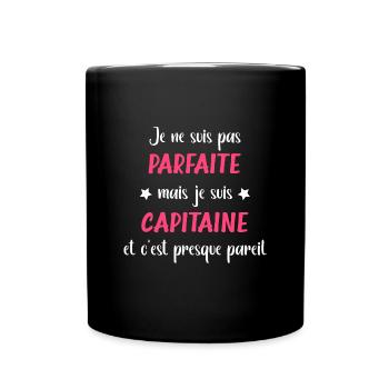 Capitaine - Mug uni - noir - Devant