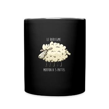 Mouton à 5 pattes v2 - Mug uni - noir - Devant