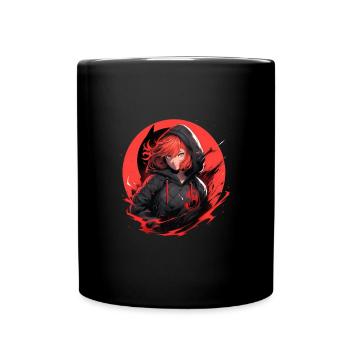 Karate Girl - Tina - Tasse einfarbig - Schwarz - Vorne