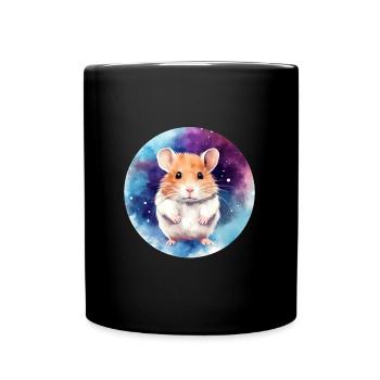 Drôle de hamster dans l’espace Hamster Astronaute - Mug uni - noir - Devant