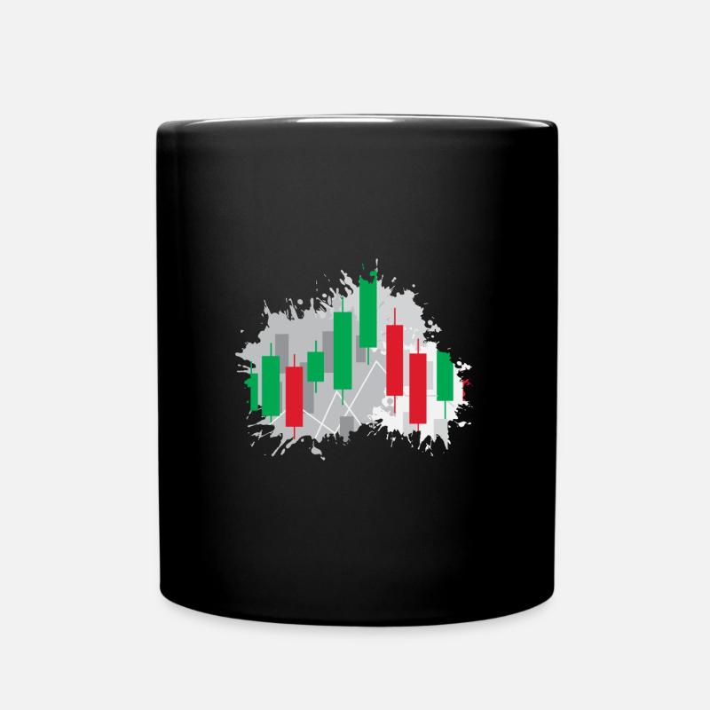 Ups and Downs - Candlestick Chart - Tasse einfarbig - Schwarz