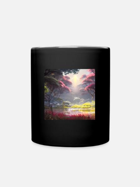 Cherry Blossom 2 - Tasse einfarbig - Schwarz