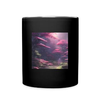 Cherry Blossom - Tasse einfarbig - Schwarz - Vorne