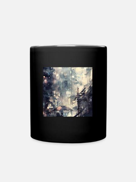 Tokyo City Art 2 - Tasse einfarbig - Schwarz