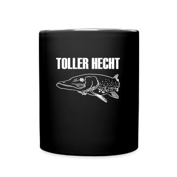 Angeln - Tasse einfarbig - Schwarz - Vorne