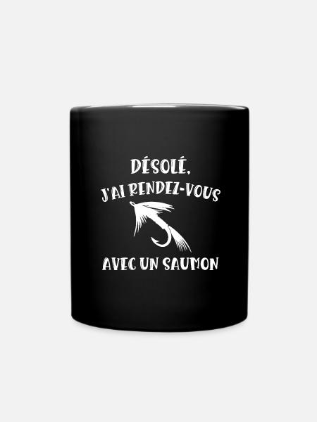 rendez-vous avec un saumon - Mug uni - noir