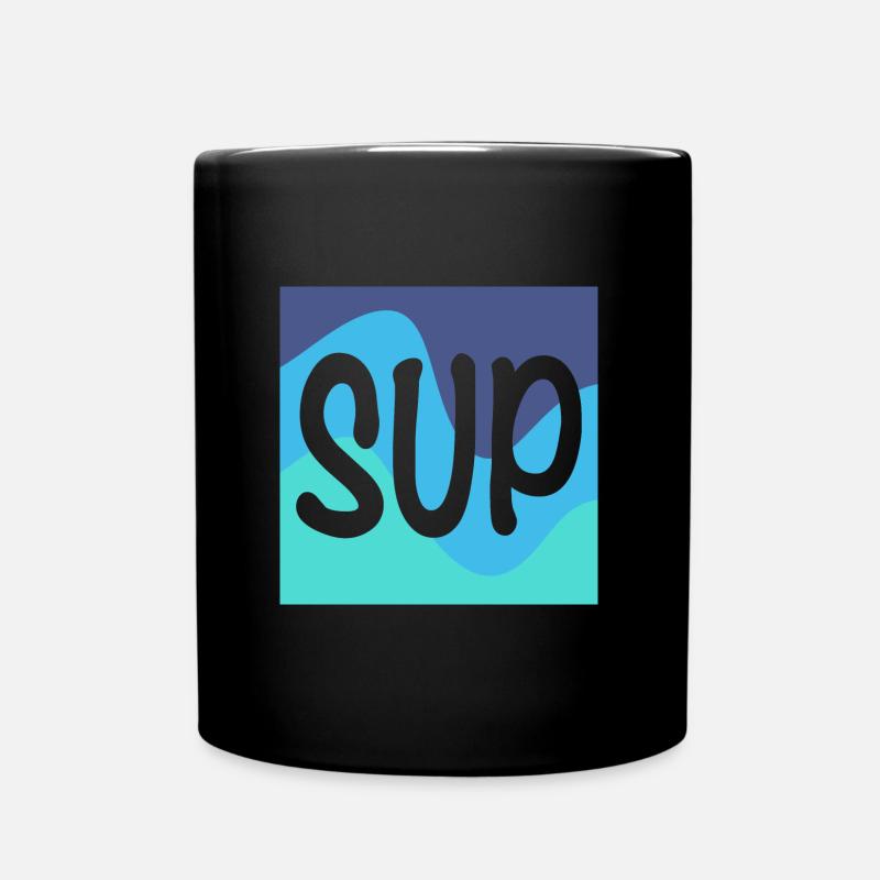 SUP Stand Up Paddling - Full Colour Mug - black