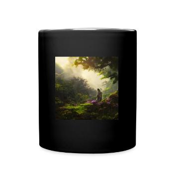 Foggy Valley Monk - Tasse einfarbig - Schwarz - Vorne