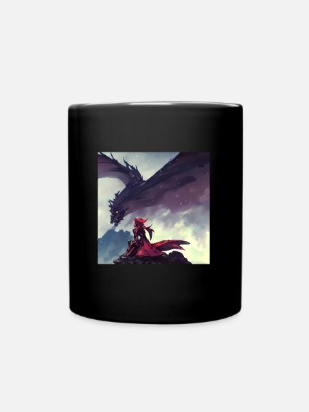 Dragon Lady - Tasse einfarbig - Schwarz