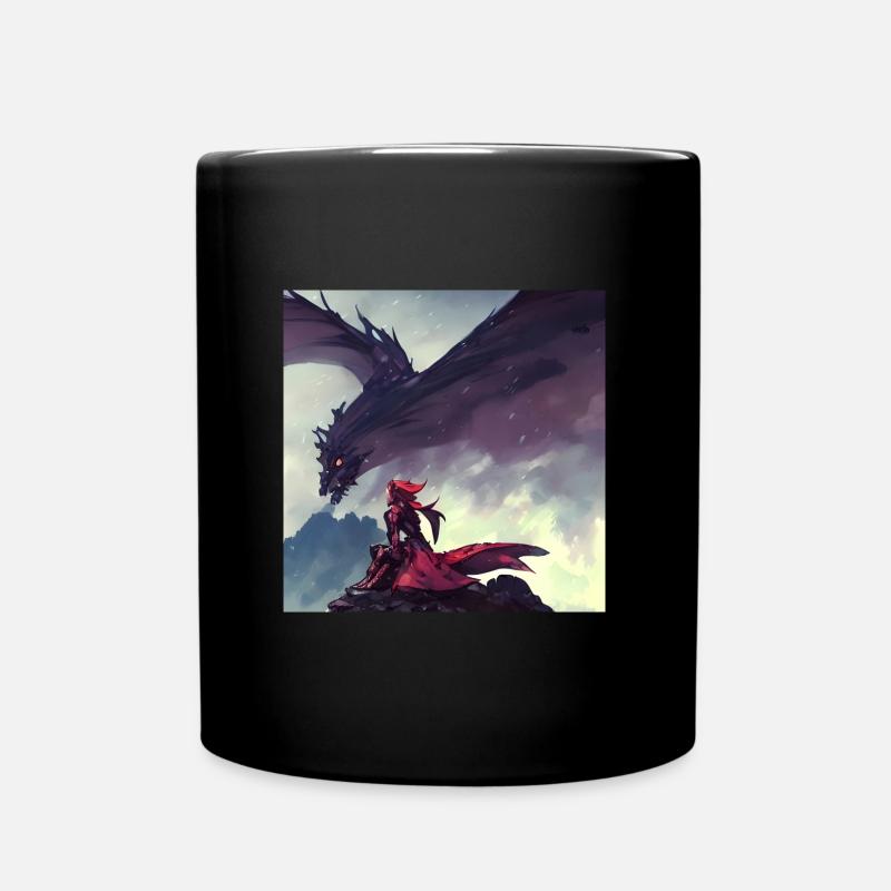 Dragon Lady - Tasse einfarbig - Schwarz