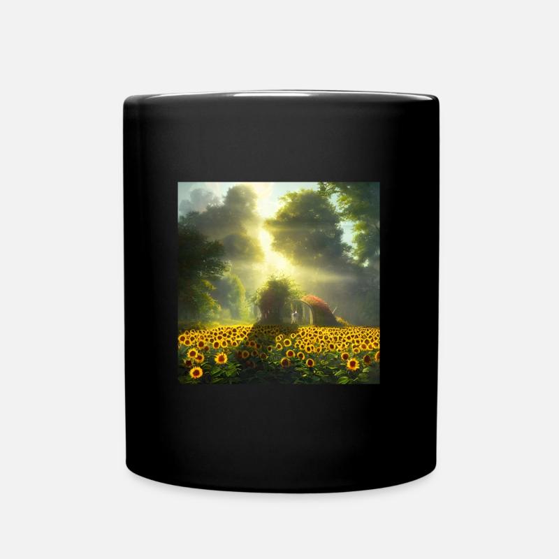 Sunflower Garden - Tasse einfarbig - Schwarz