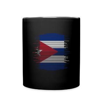 Kuba Flagge Karibik Urlaub Cuba Reise Havanna - Tasse einfarbig - Schwarz - Vorne