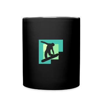 Snowboard Board Snowboardfahren Freestyle Board - Tasse einfarbig - Schwarz - Vorne