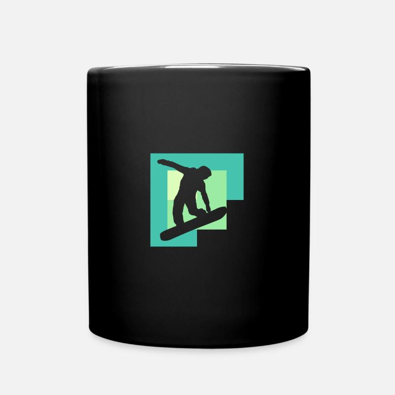 Snowboard Board Snowboarding Freestyle Board - Mug uni - noir