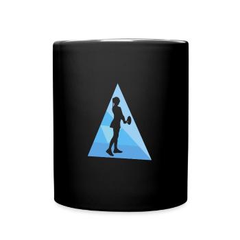 Joueur de tennis Tenni Raquette Revers - Mug uni - noir - Devant