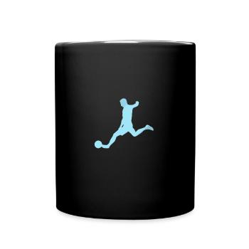 Fußball Fussballspieler Kicker Tormann - Tasse einfarbig - Schwarz - Vorne