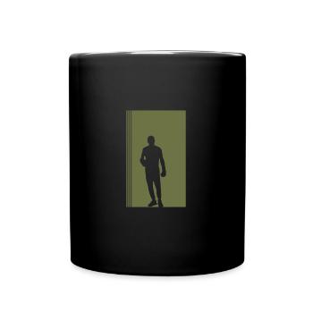 Schlag Boxing Boxsack Knockout - Tasse einfarbig - Schwarz - Vorne