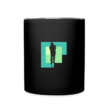 Golf Golfball Golfer Golfschläger - Tasse einfarbig - Schwarz - Vorne