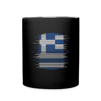Drapeau de la Grèce Hellas Athènes Drapeau de la Grèce - Mug uni - noir - Devant